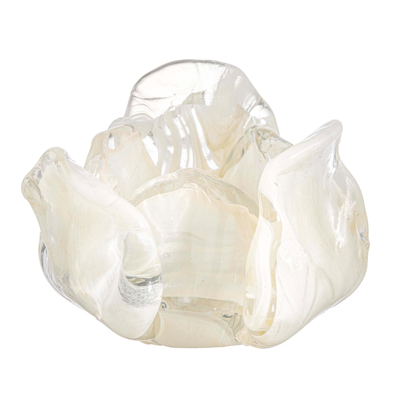 Blomster skål, creme - Ø11 cm